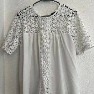 White Pattern Blouse